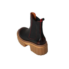 Leather Platform Ankle Boots