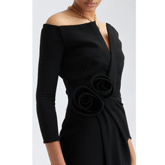 Off-Shoulder Slip Evening Dress Gown