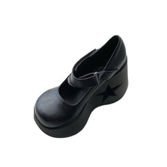 Star Detailed Platform Mary Janes Shoes