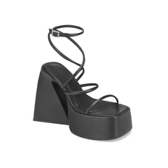 Ankle Strap Block Heel Platform Sandals