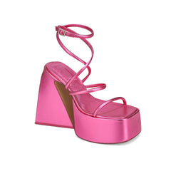 Ankle Strap Block Heel Platform Sandals