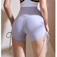 Yoga Pilates Draw-String Fitted Fitness Shorts
