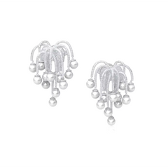 Pearl Fringed Earrings - Pair