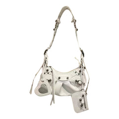 Buckled Leather Cross Body Bag - Large