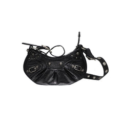 Buckled Leather Cross Body Bag - Small