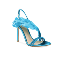 Feather And Damante High Heel Sandals - 9.5cm