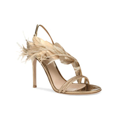 Feather And Damante High Heel Sandals - 9.5cm