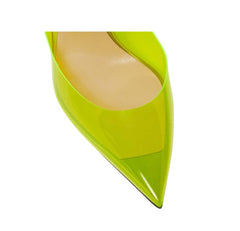 Diamante PVC High Heel Mules Sandals