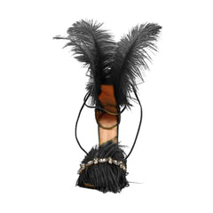 Diamante Feather High Heel Sandals