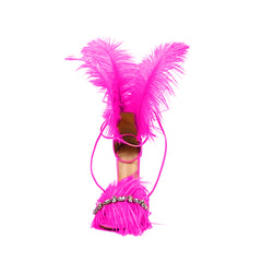 Diamante Feather High Heel Sandals