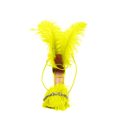 Diamante Feather High Heel Sandals