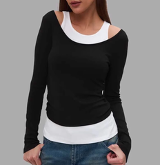 Double Layer Long Sleeves Top