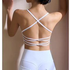 Yoga Pilates Back Cross Fitted Sports Bra