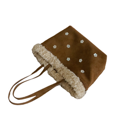 Flower Embellished Tote Bag