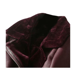 Oversized Shearling Biker Jacket Coat