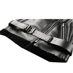 Oversized Shearling Biker Jacket Coat