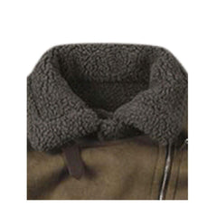 Oversized Shearling Biker Jacket Coat