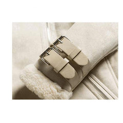 Oversized Shearling Biker Jacket Coat