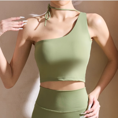 Yoga Pilates Lace Up Fitted Sports Bra