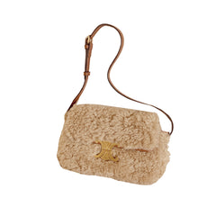 Metal Lock Fur Cross Body Bag