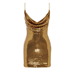 Sequinned Mini Evening Dress Gown