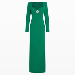 Long Sleeves Maxi Evening Dress Gown