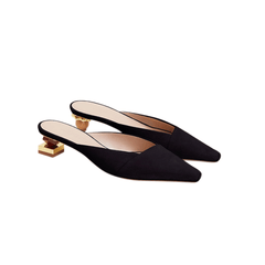 Sculptured Heel Mules Sandals