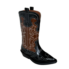 Leather Western Cowboy Knee High Boots