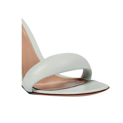 Leather Mid Heel Mules Sandals