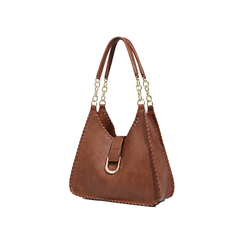 Strap Leather Tote Bag