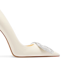 Diamante Buckled Mid Heel Pumps - 8cm