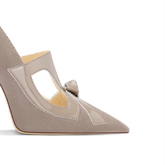 Cut Out Mid Heel Pumps - 8cm