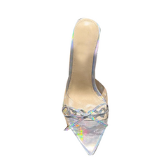 Bow PVC Mules Sandals