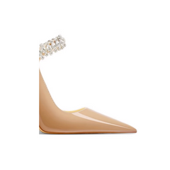 Diamante High Heel Mules Sandals - 10cm