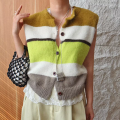 Color Block Knitwear Vest