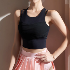 Yoga Pilates Double Layer Fitted Sports Bra