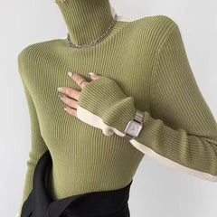 Bi-Color Knitwear Sweater