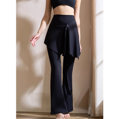 Yoga Pilates Double Layers Fitted Stretch Leggings