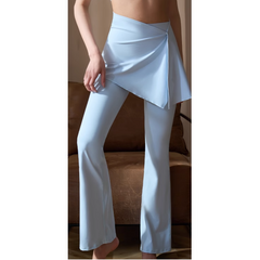 Yoga Pilates Double Layers Fitted Stretch Leggings