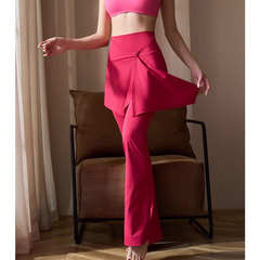 Yoga Pilates Double Layers Fitted Stretch Leggings