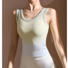 Yoga Pilates Gradient Color Fitted Sports Bra