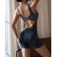 Yoga Pilates Backless Fitted Jumpsuit