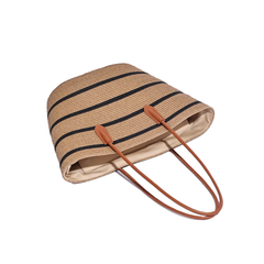 Striped Espadrilles Bucket Bag