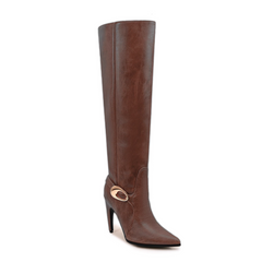 Metal Embellished Knee High Boots