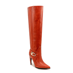 Metal Embellished Knee High Boots