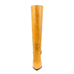 Metal Embellished Knee High Boots