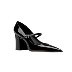 Buckled Block Heel Pumps - 6cm