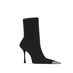 Metal-Plated Ankle Boots - 6cm