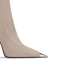 Metal-Plated Ankle Boots - 10cm