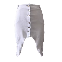 Button Denim Mini Skirt
